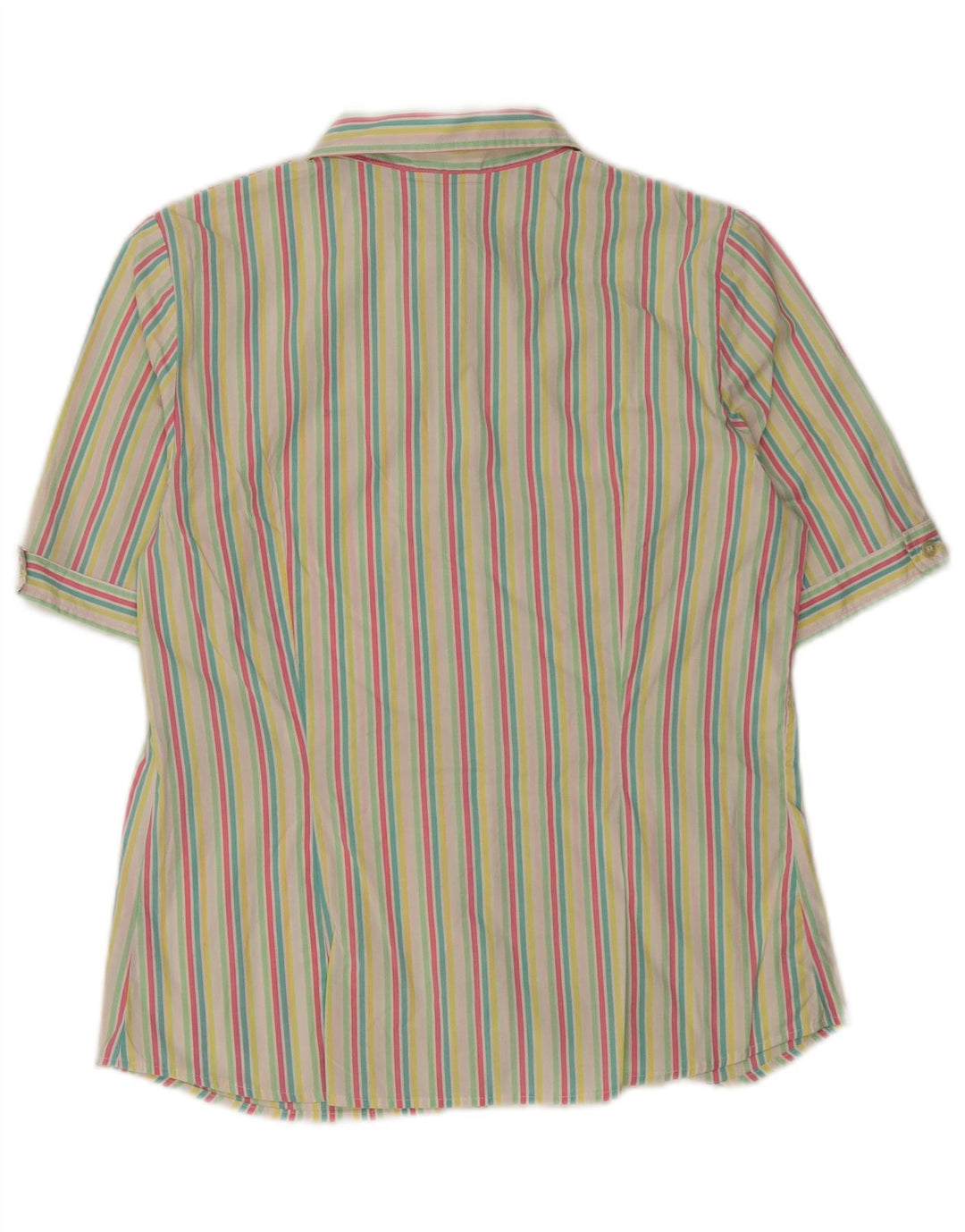 LACOSTE Womens Short Sleeve Shirt Size 40 Medium Multicoloured Striped