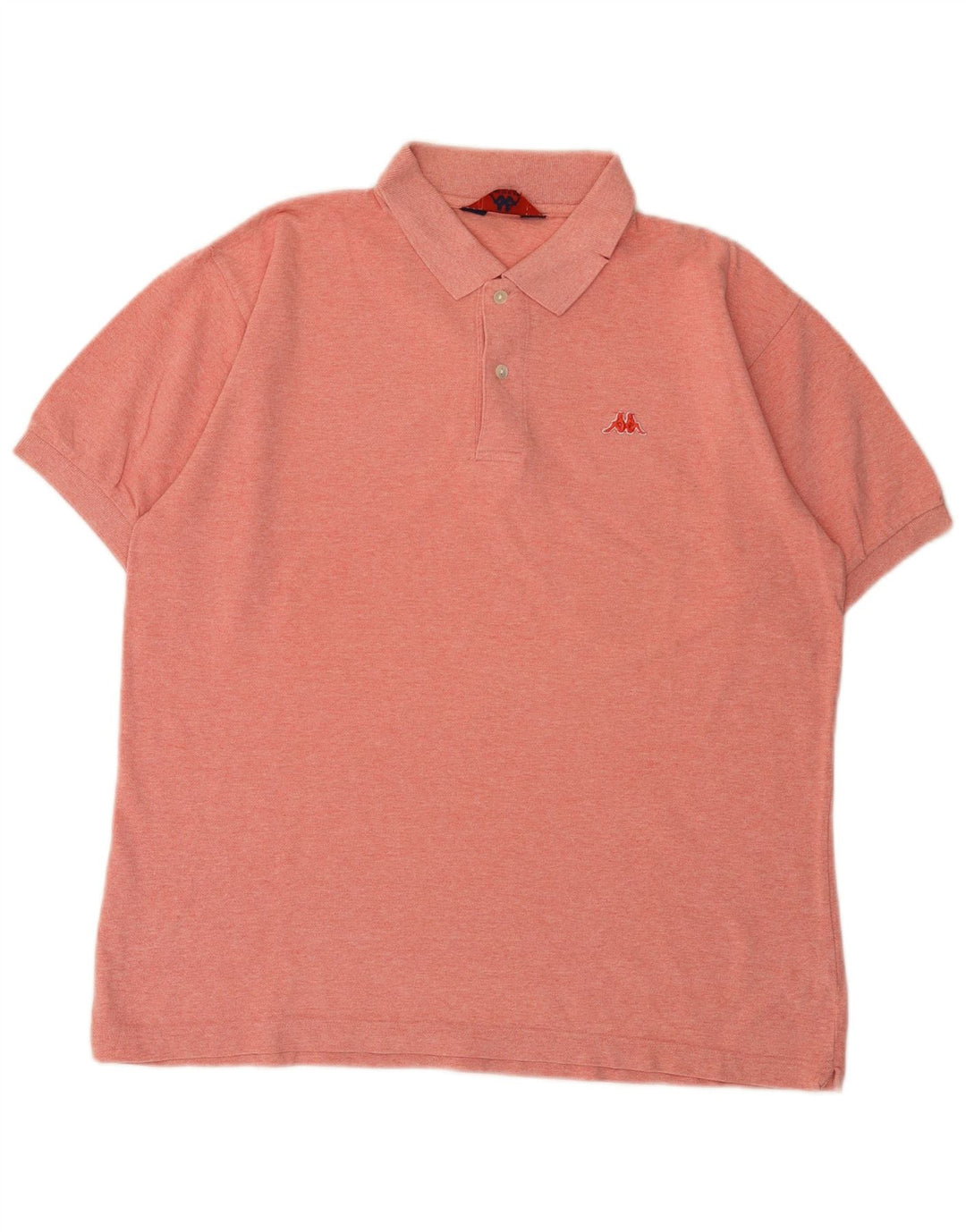 Kappa Herren-Poloshirt, groß, rosa Baumwolle