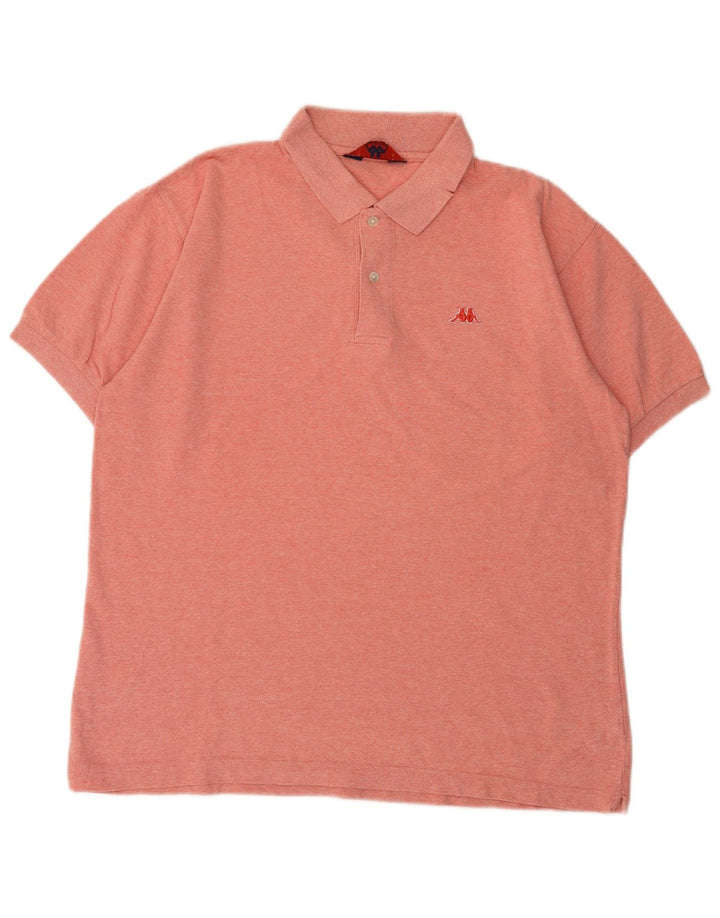 Kappa Herren-Poloshirt, groß, rosa Baumwolle