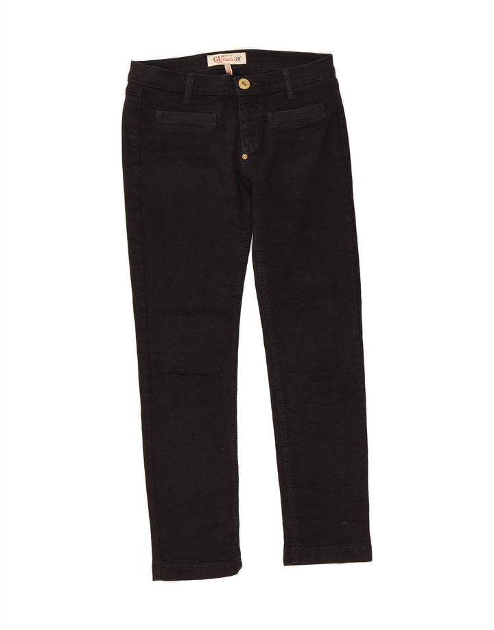 GUESS Womens Slim Jeans W28 L28 Black Cotton Vintage Guess and Second-Hand Guess from Messina Hembry 