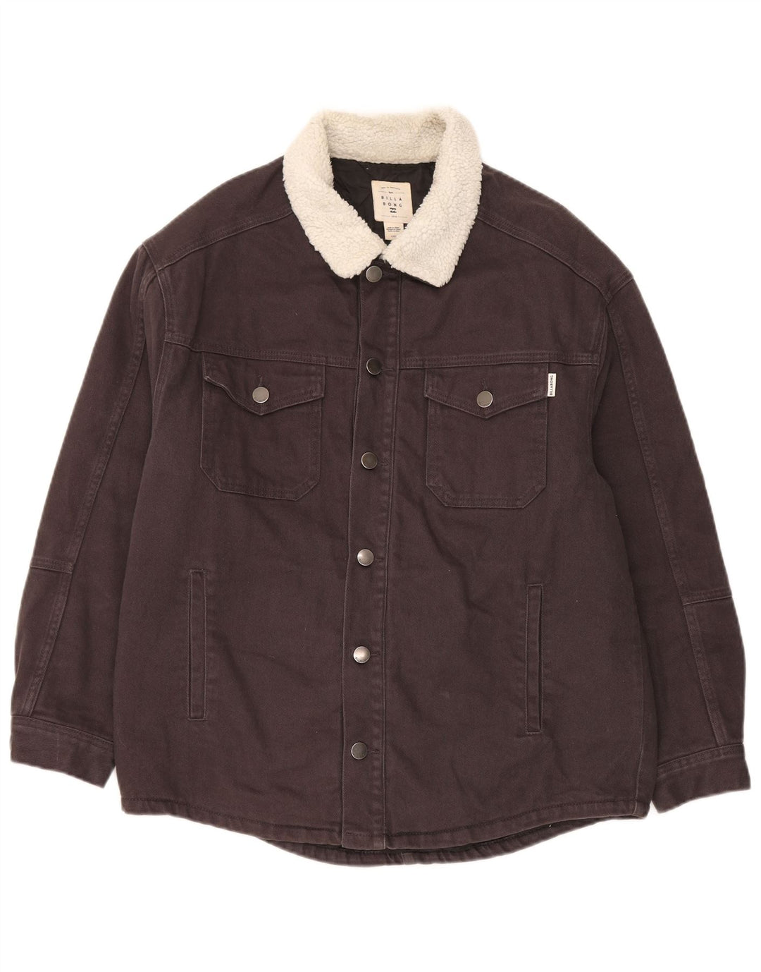 Billabong Herren-Jeansjacke mit normaler Passform, UK 40, große graue Baumwolle