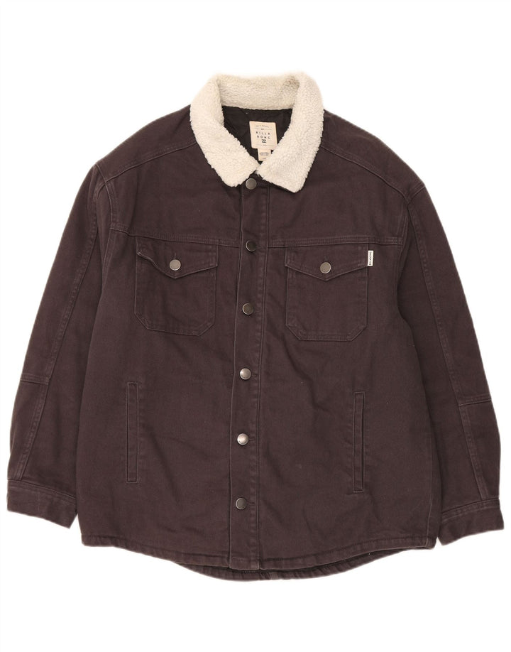 Billabong Herren-Jeansjacke mit normaler Passform, UK 40, große graue Baumwolle