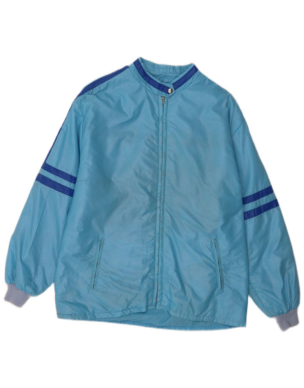 Vintage Damen Regenjacke mit Kapuze UK 16 Large Blue Sports