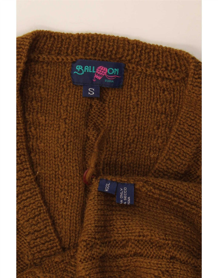 Balloon Damen-Cardigan-Pullover UK 10 Kleine Khaki-Wolle