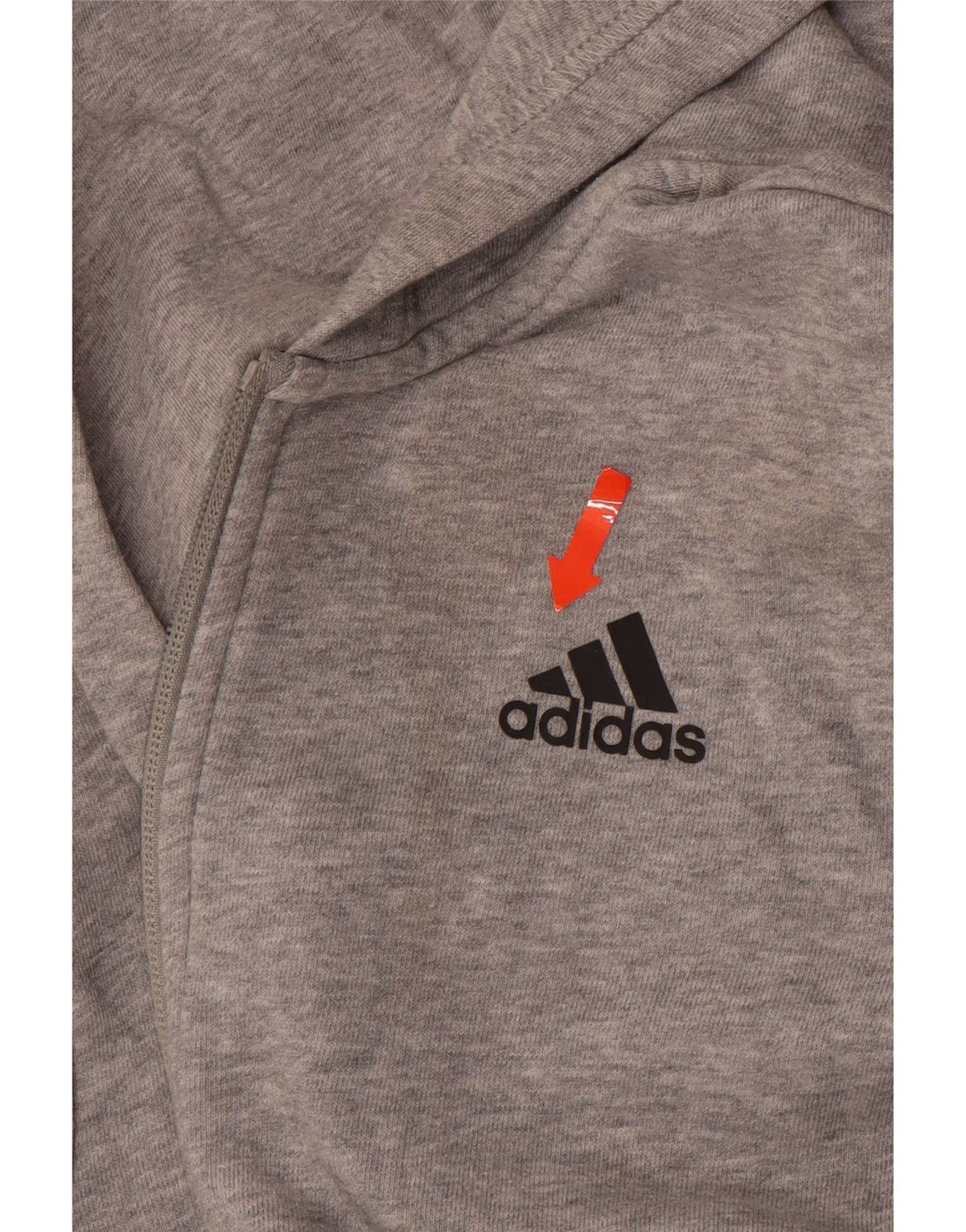 ADIDAS Jungen-Kapuzenpullover mit Reißverschluss, 11–12 Jahre, Grau