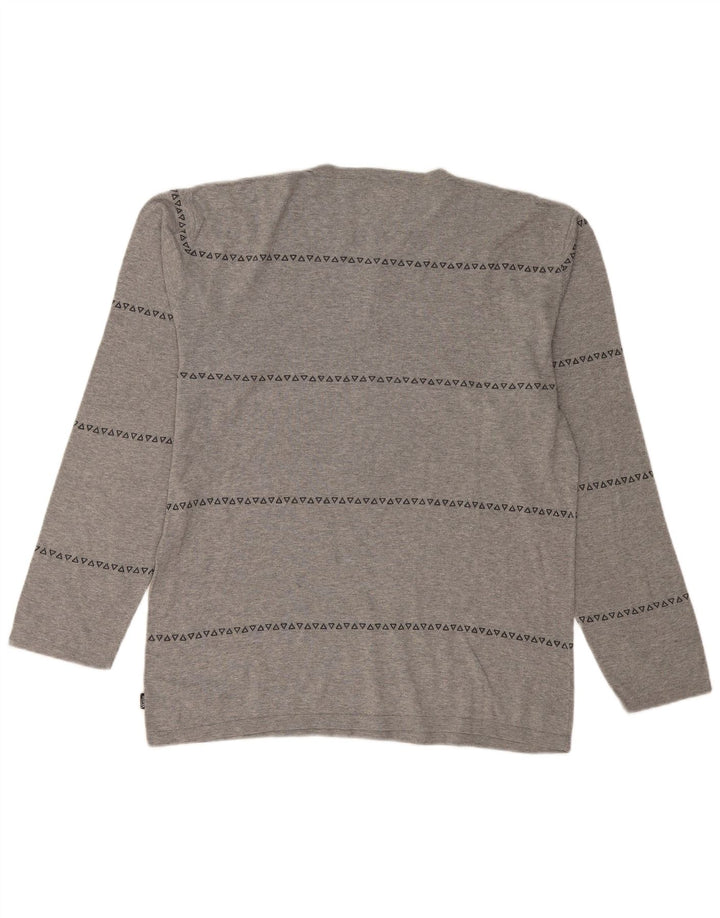 VANS Herren Top Langarm XL Grau Geometrisch