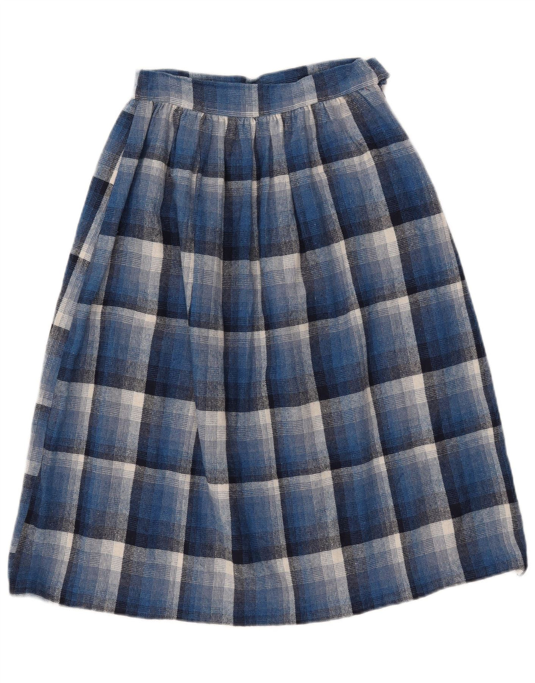 Vintage Damen Faltenrock W26 Small Blue Check