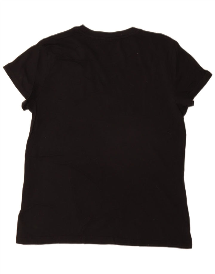 Levi's Damen T-Shirt Top UK 14 Medium Schwarz