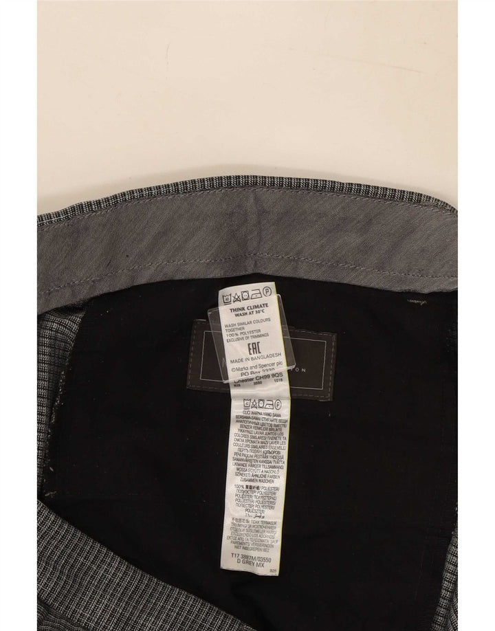 Marks & Spencer Herren-Anzughose in normaler Passform, W36 L31, grau, Polyester