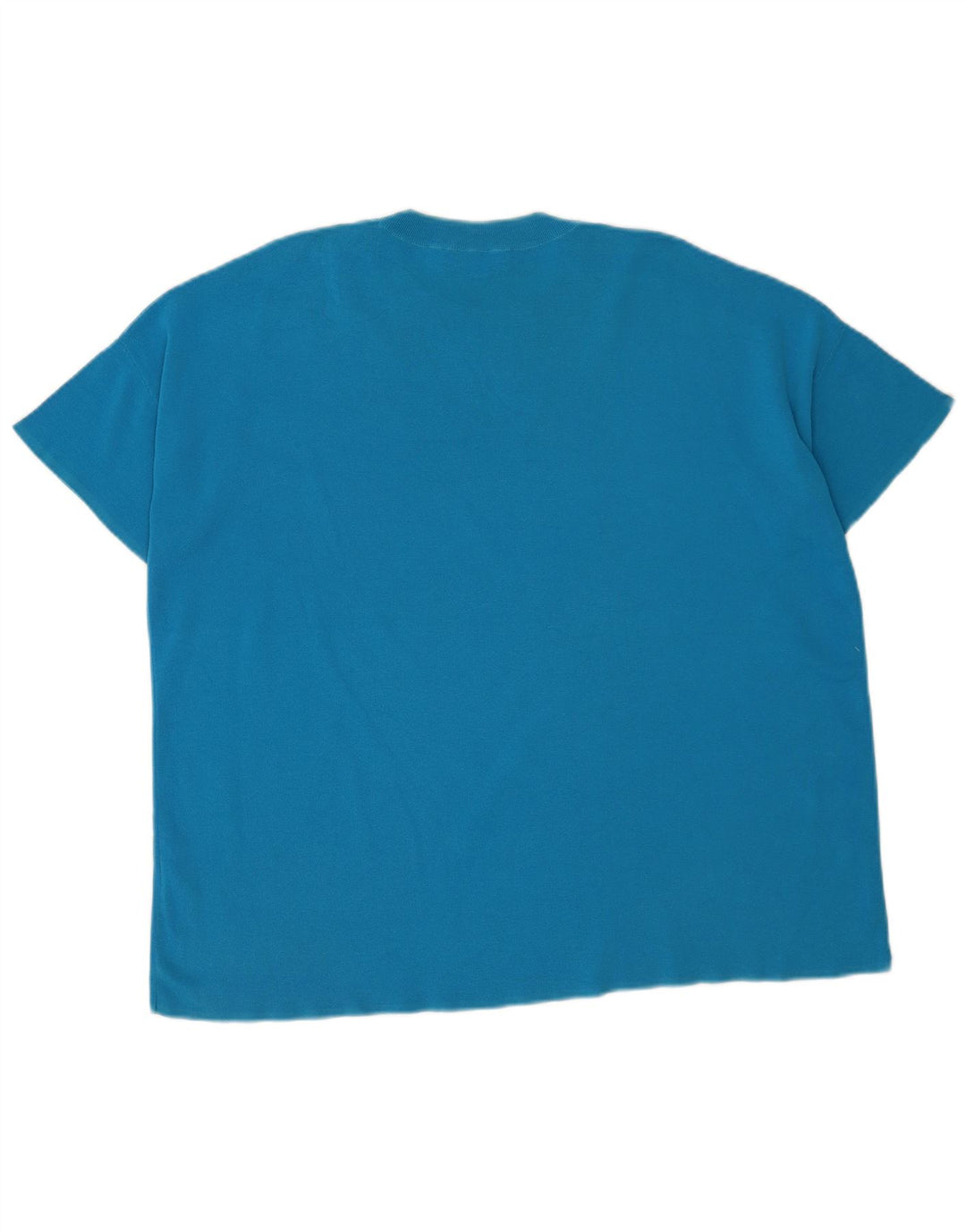 Cos Herren-T-Shirt-Oberteil aus mittelblauer Baumwolle