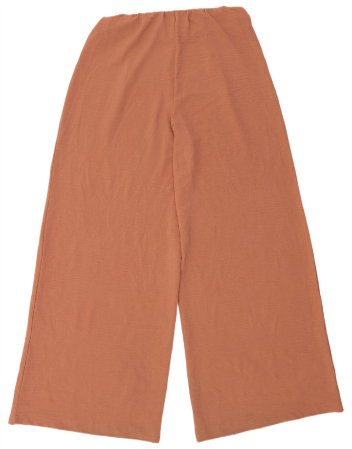 Zara Damen-Freizeithose mit weitem Bein, groß, W32, L32, braun, Polyester