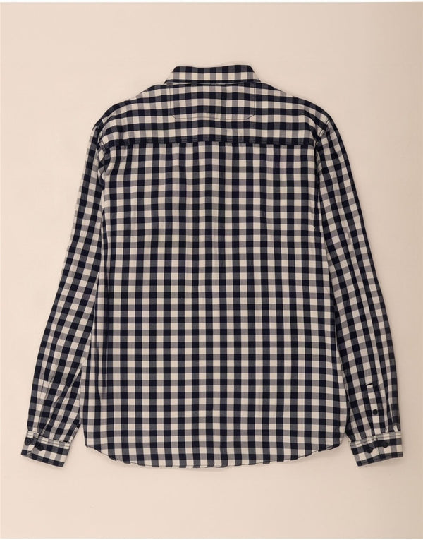 Jack & Jones Herrenhemd 2XL, blaue Gingham-Baumwolle