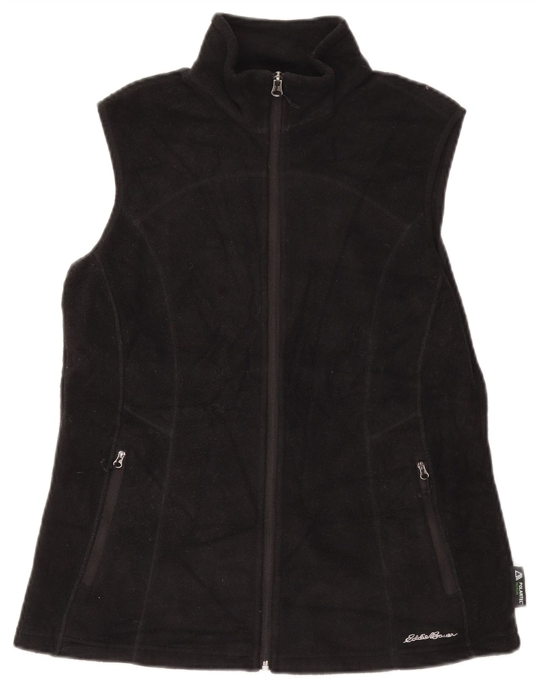 EDDIE BAUER Damen Fleeceweste UK 12 Medium Schwarz Polyester