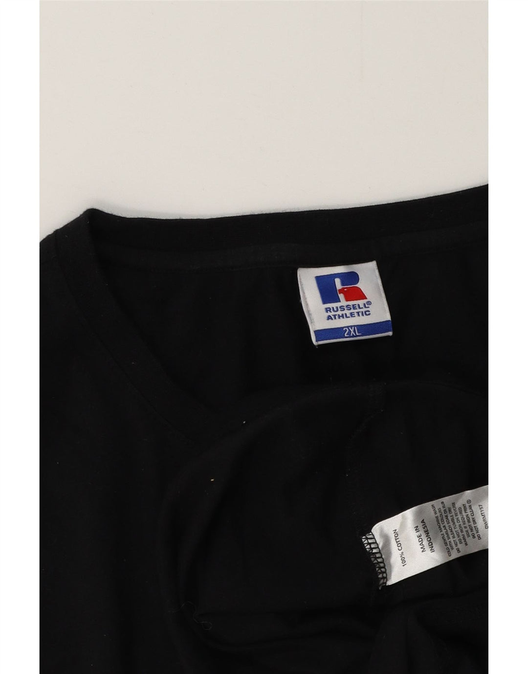 RUSSELL ATHLETIC Herren Grafik T-Shirt Top 2XL Schwarz Baumwolle