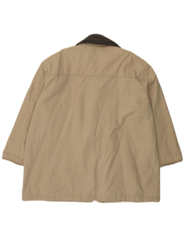 Vintage Herren Duffle Jacke UK 46 3XL Beige Baumwolle