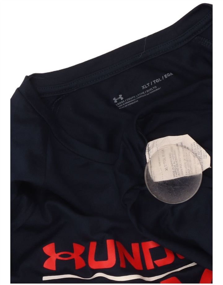 UNDER ARMOUR Herren-T-Shirt mit Grafik, groß, XL, Marineblau, Polyester