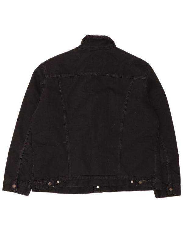 Levi's Herren Jeansjacke UK 42 XL Schwarz Baumwolle