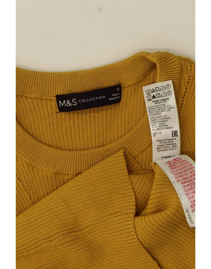 Marks & Spencer Damen Weste Top UK 10 Small Gelbe Viskose