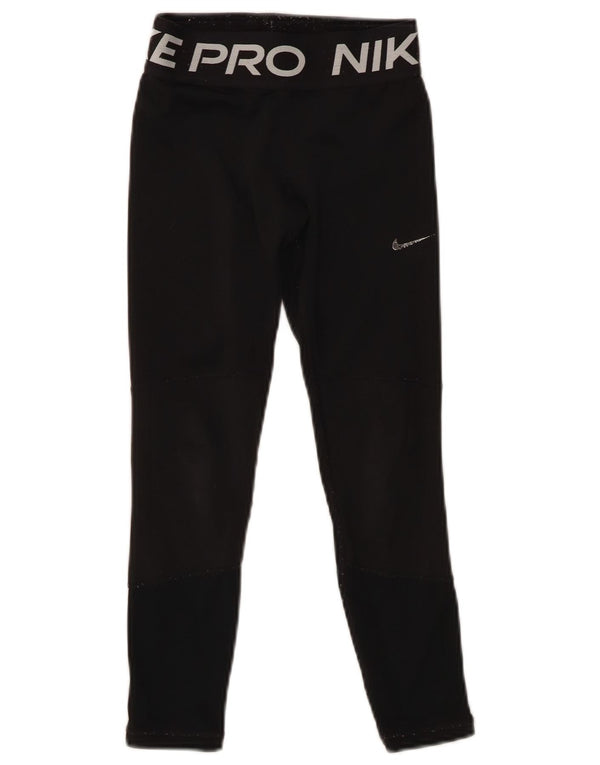 Nike Dri Fit Grafik-Leggings für Mädchen, 7–8 Jahre, XS, Schwarz