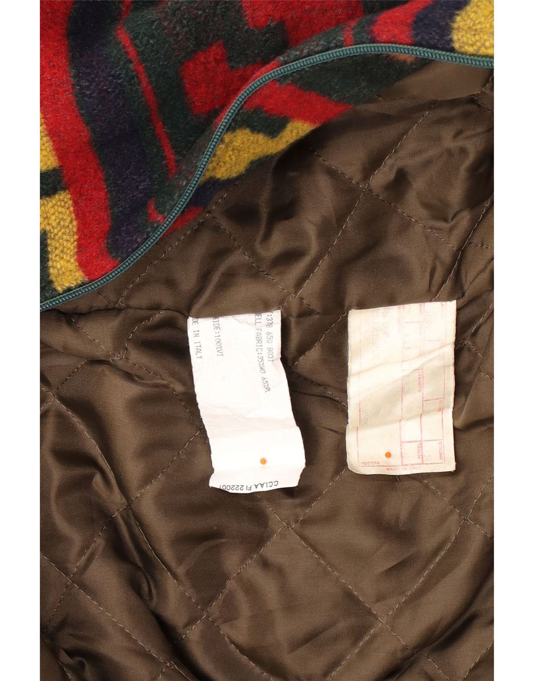 Vintage Herren Utility Jacke UK 40 Große mehrfarbige geometrische Wolle