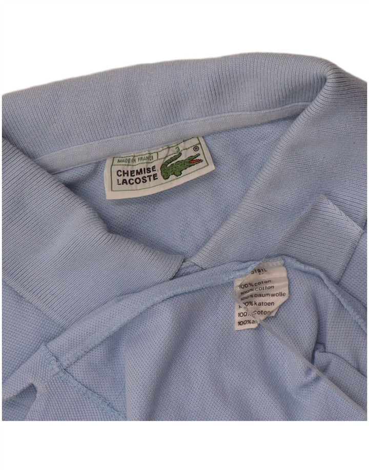 Lacoste Herren-Poloshirt, Größe 3, klein, blaue Baumwolle