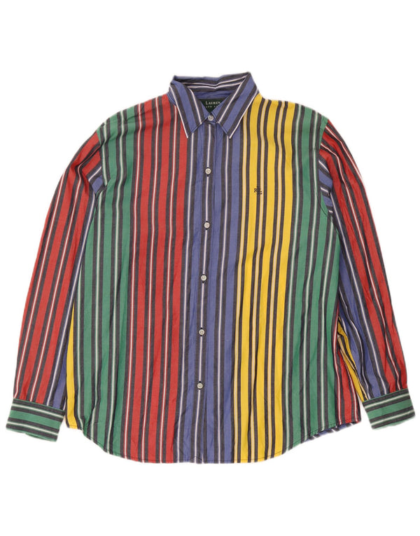 Ralph Lauren Damen-Hemd UK 16, groß, mehrfarbig, gestreift, Baumwolle