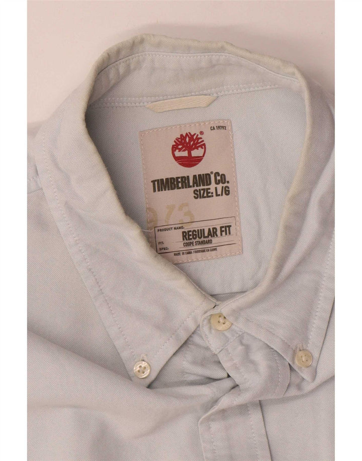 Timberland Herren-Hemd mit normaler Passform, große blaue Baumwolle