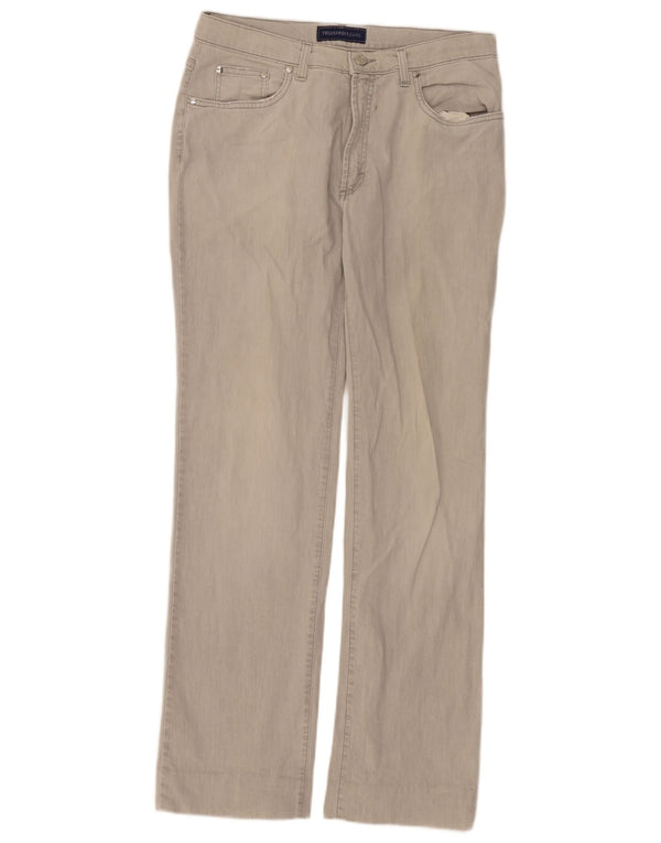 Trussardi Damen Gerade Freizeithose W33 L33 Graue Baumwolle