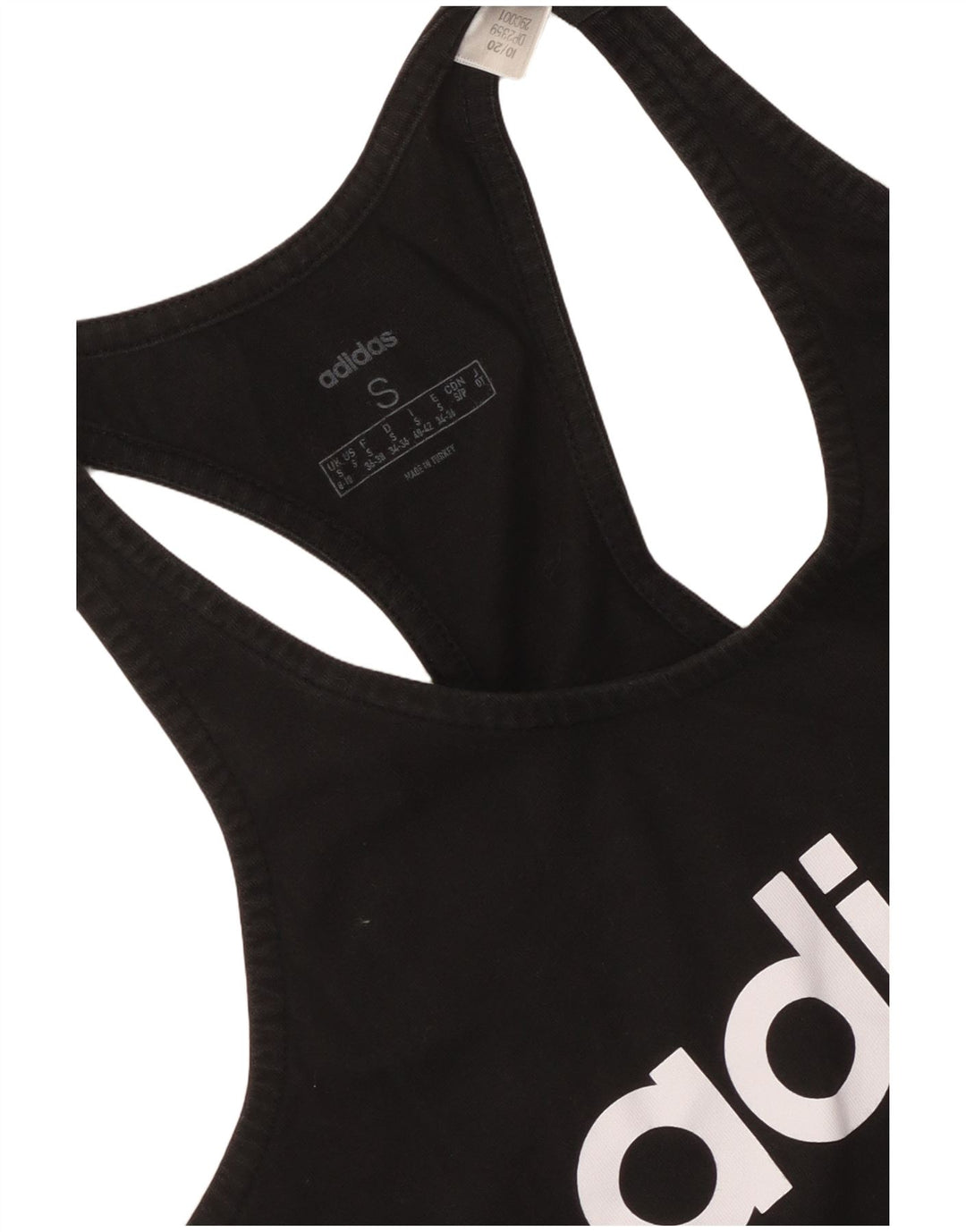 Adidas Damen Graphic Vest Top UK 8/10 Small Schwarz