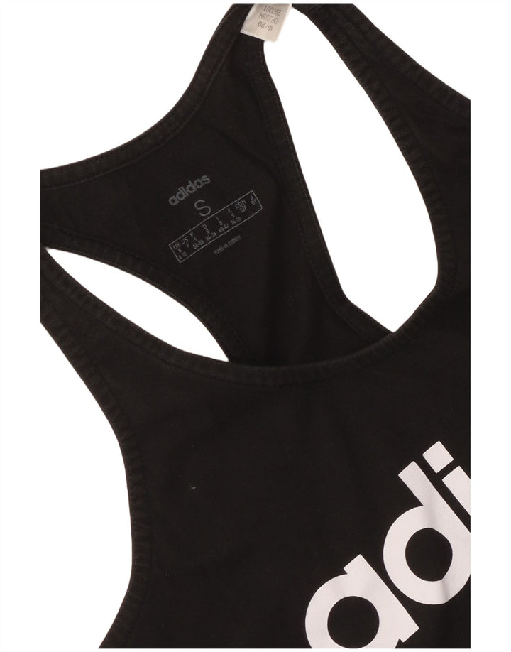 Adidas Damen Graphic Vest Top UK 8/10 Small Schwarz