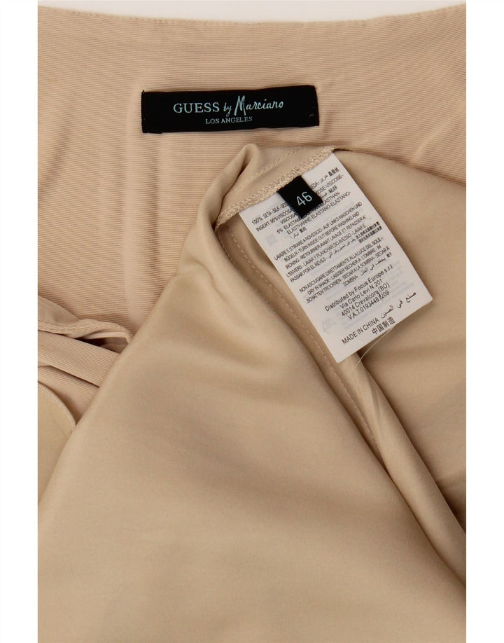 Guess By Marciano Damen Neckholder-Kleid IT 46 Large Beige Seide