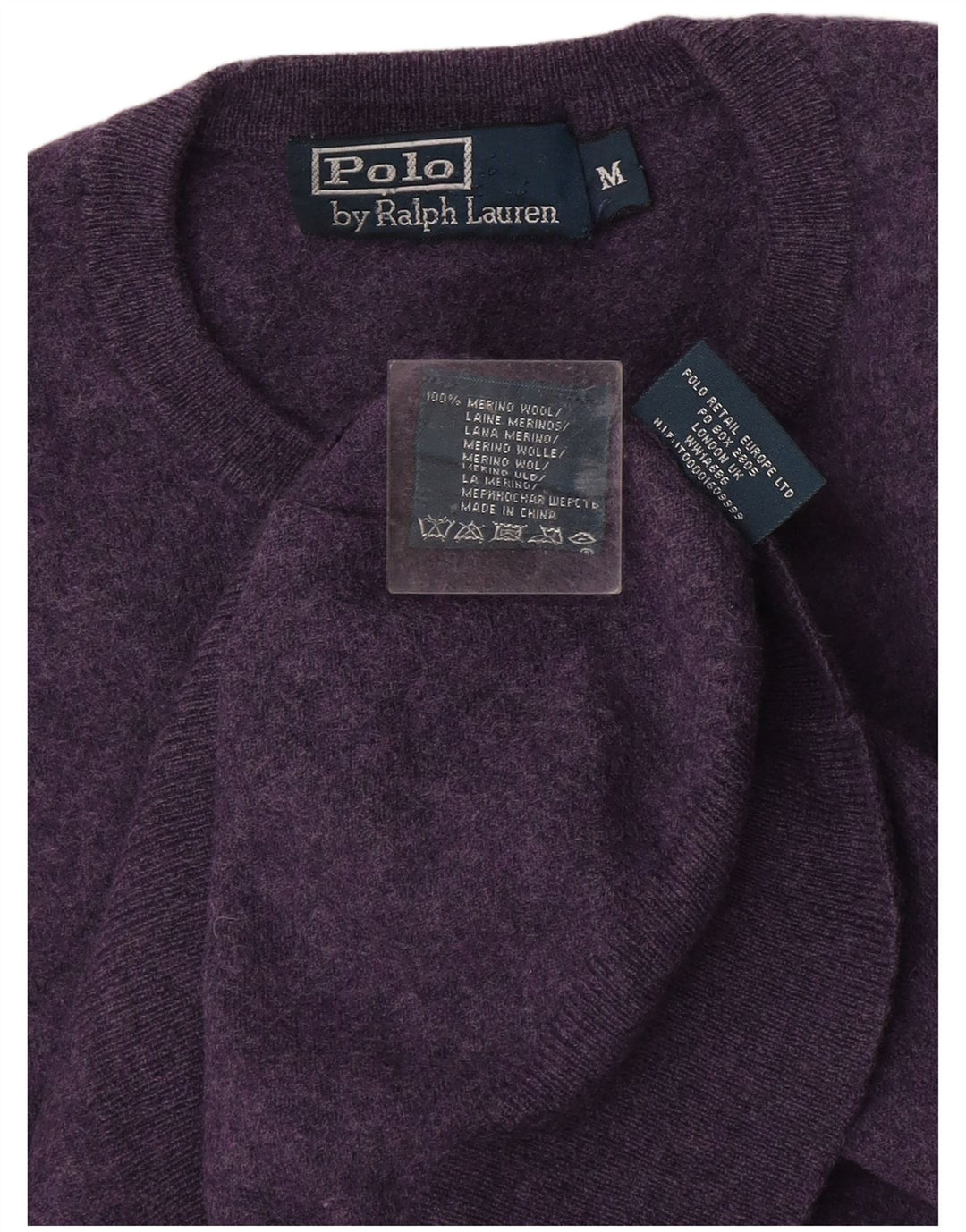 Polo Ralph Lauren Damen-Pullover mit Rundhalsausschnitt, mittelviolette Wolle