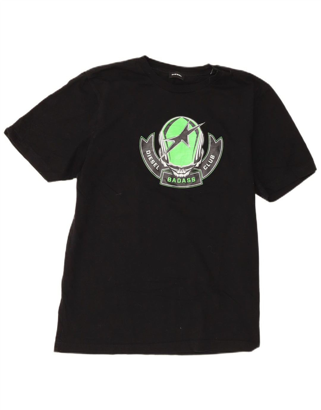 Diesel Herren-T-Shirt mit Grafik, groß, aus schwarzer Baumwolle