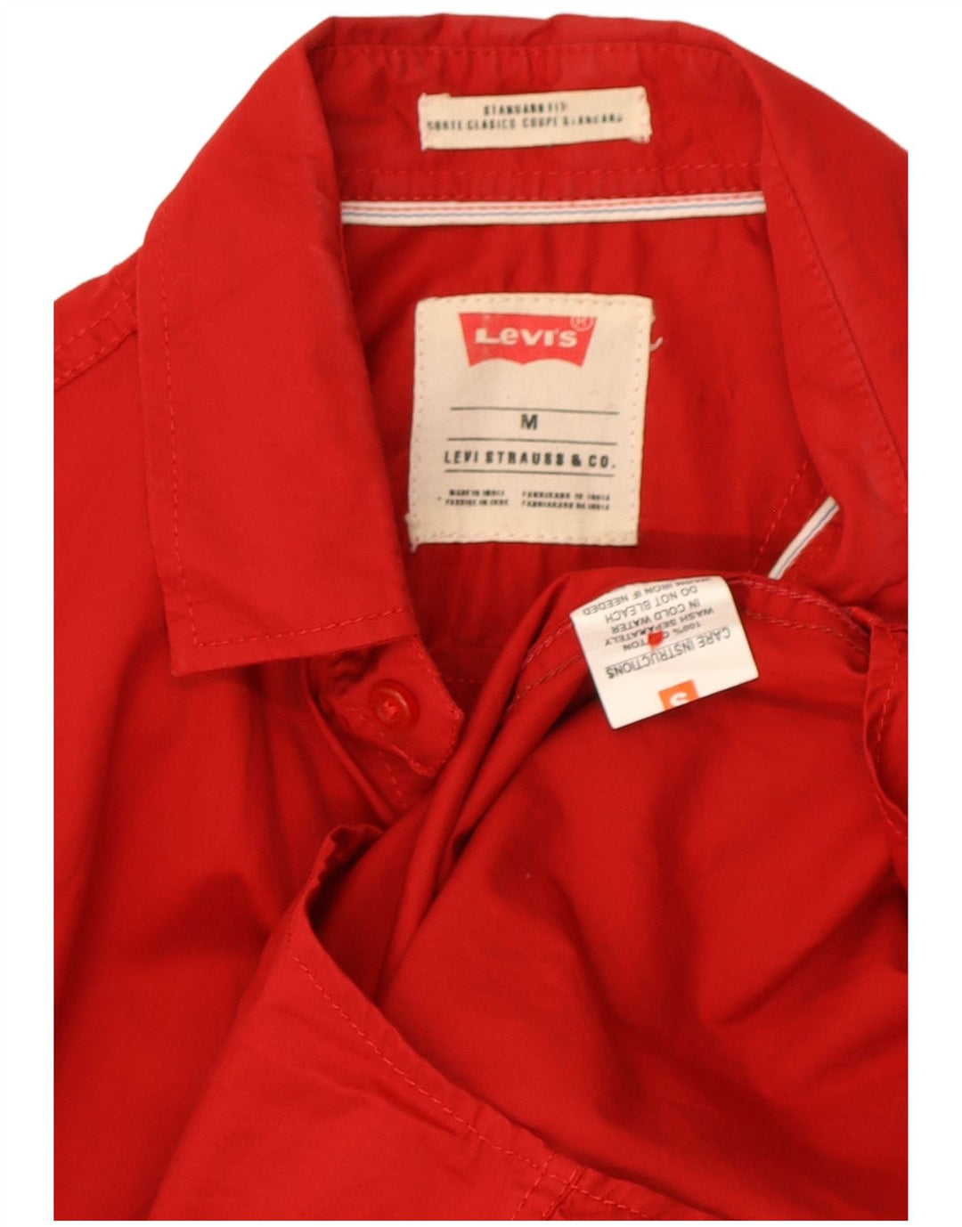 Levi's Herren-Hemd in Standard-Passform aus mittelroter Baumwolle