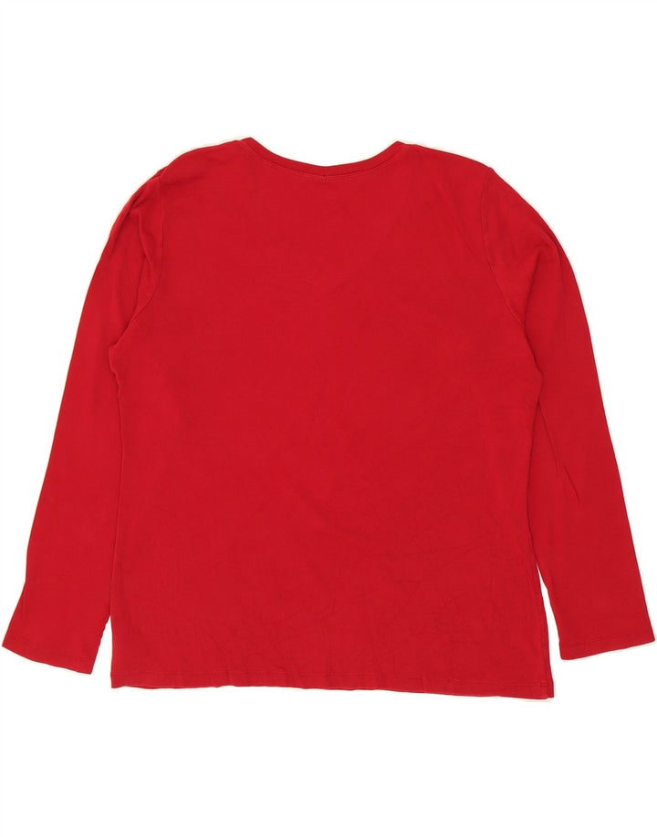EDDIE BAUER Womens Top Long Sleeve UK 18 XL Red Cotton Vintage Eddie Bauer and Second-Hand Eddie Bauer from Messina Hembry 