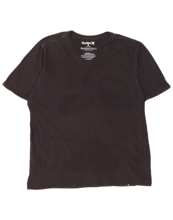 Hurley Kurzarm-T-Shirt für Herren, normal, Größe L, aus schwarzer Baumwolle
