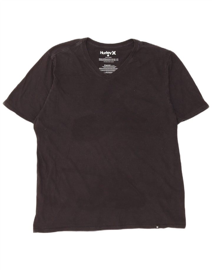 Hurley Kurzarm-T-Shirt für Herren, normal, Größe L, aus schwarzer Baumwolle