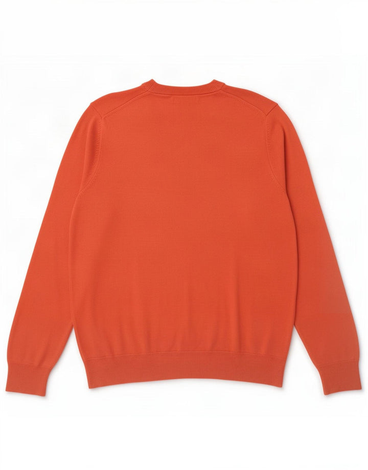 Marks & Spencer Herren-Pullover mit Rundhalsausschnitt, Größe L, Orange