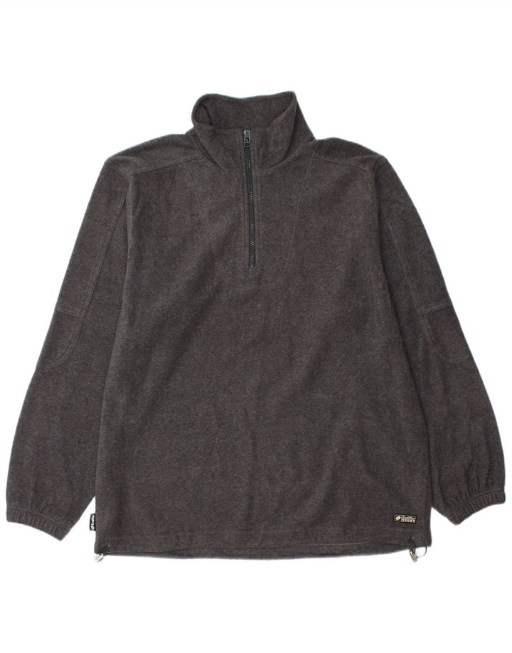 Lotto Herren-Fleecepullover mit Reißverschluss am Hals, UK 40/42, großes graues Polyester