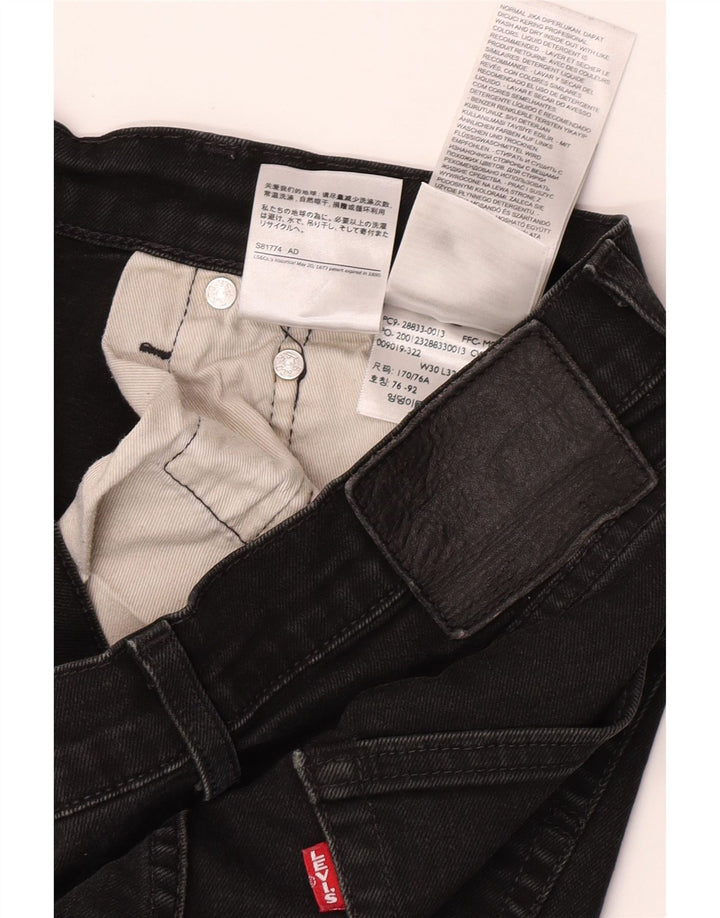 Levi's Herren Skinny Jeans W30 L32 Schwarze Baumwolle