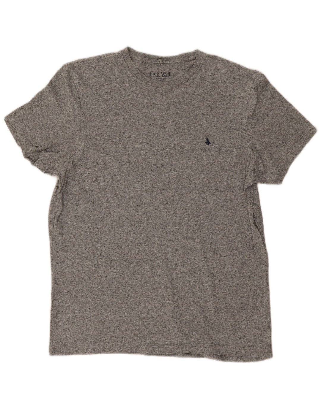Jack Wills Herren-T-Shirt mit klassischer Passform aus mittelgrauer Baumwolle