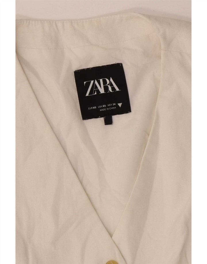 Zara Damen Weste UK 6 XS Weiß