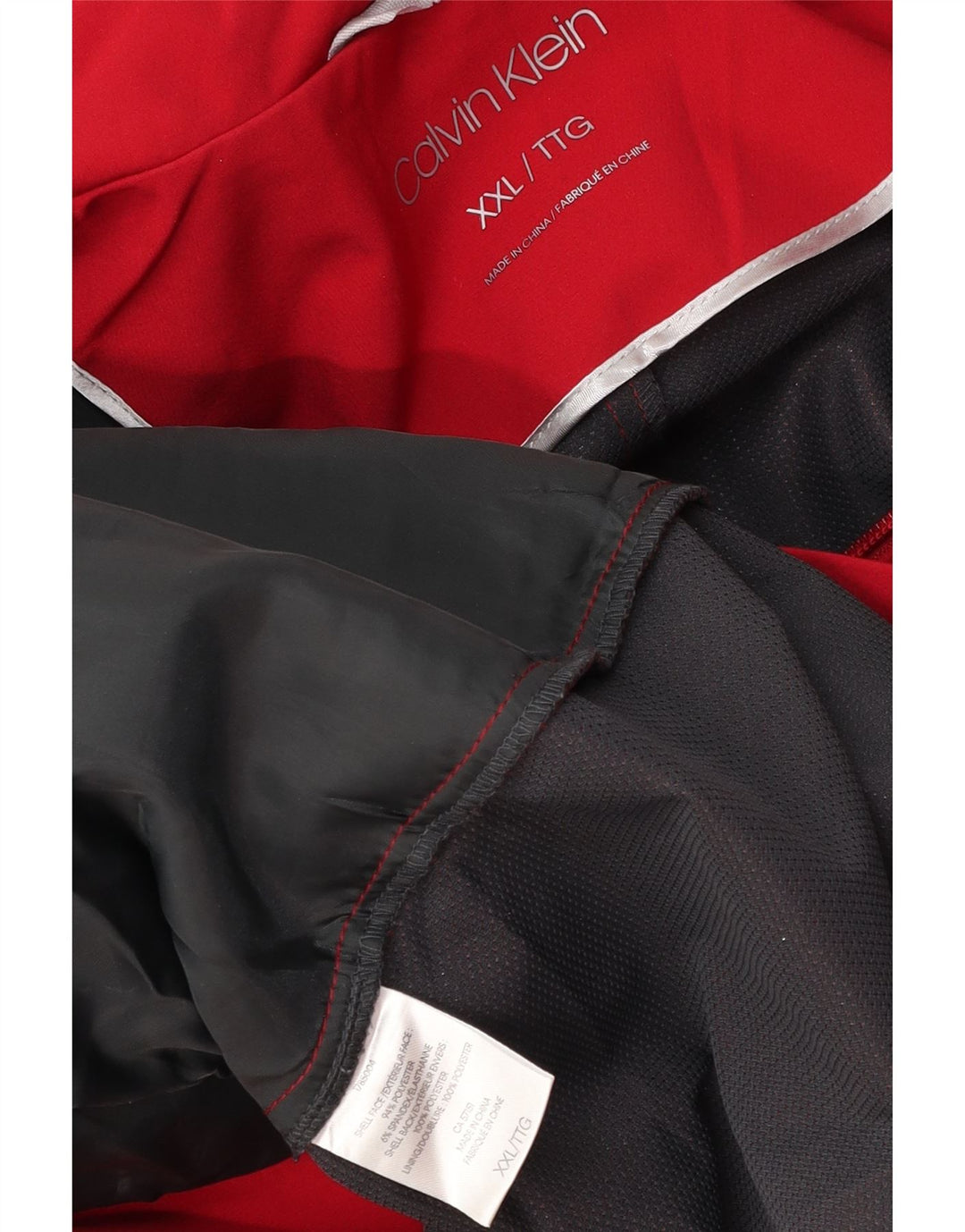 Calvin Klein Damen Regenmantel UK 20 2XL Rot Polyester