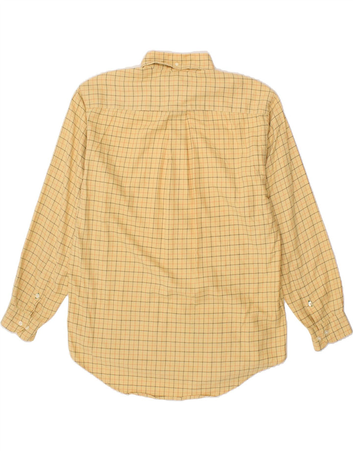 TOMMY HILFIGER Herrenhemd, klein, gelb, kariert, Baumwolle