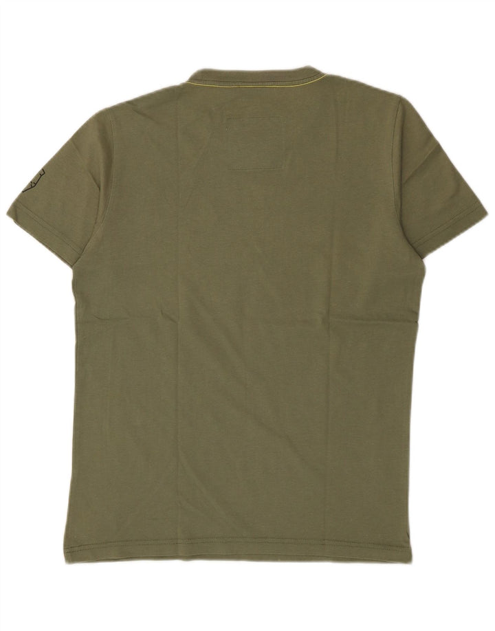 G-Star Herren Grafik-T-Shirt-Oberteil aus mittlerer Khaki-Baumwolle