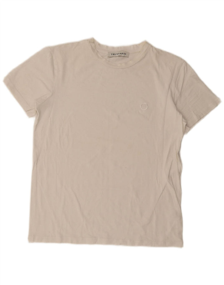 Trussardi Damen T-Shirt Top UK 14 Large Weiß