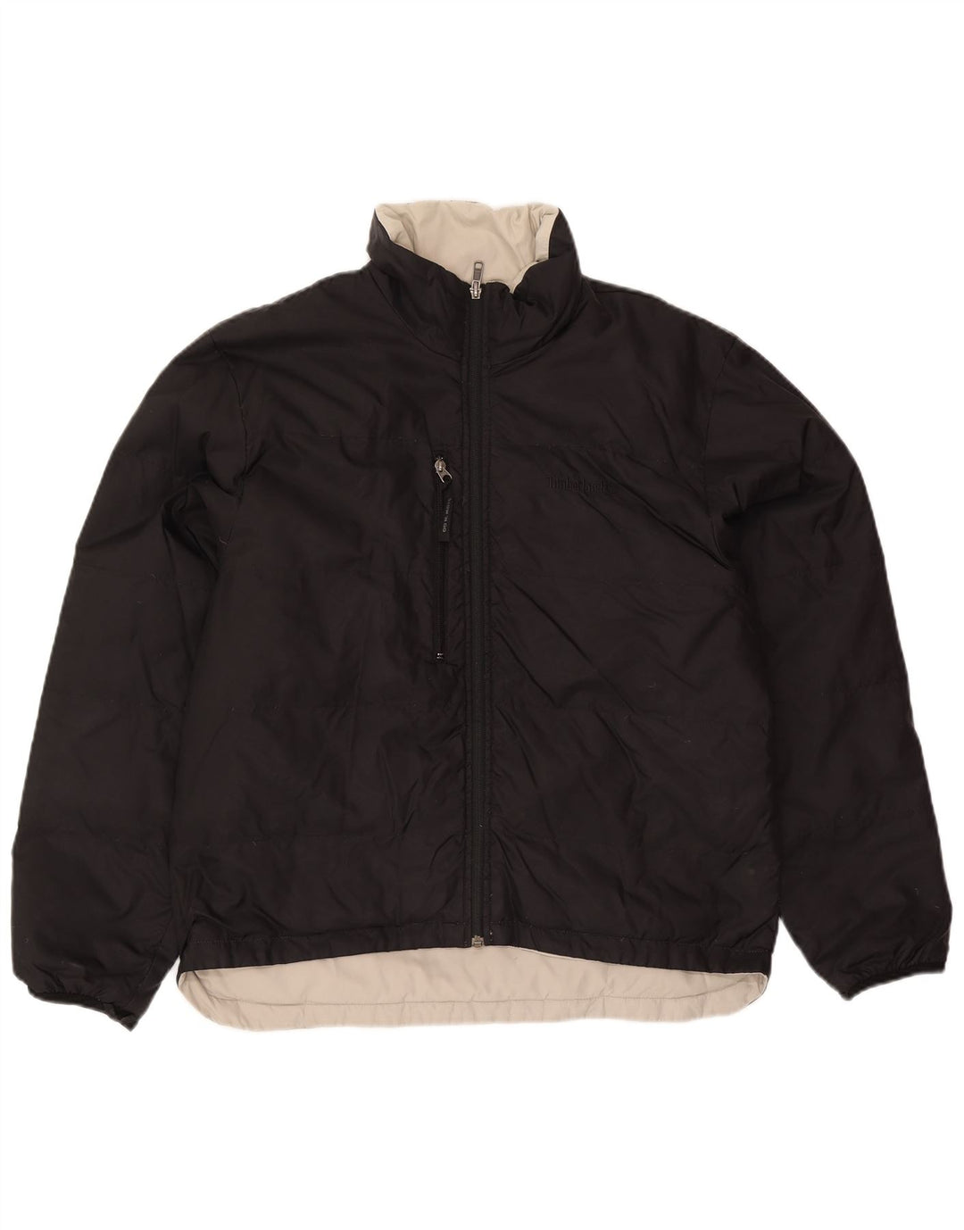 Timberland Herren Reversible Wattierte Jacke UK 40 Large Schwarz Nylon
