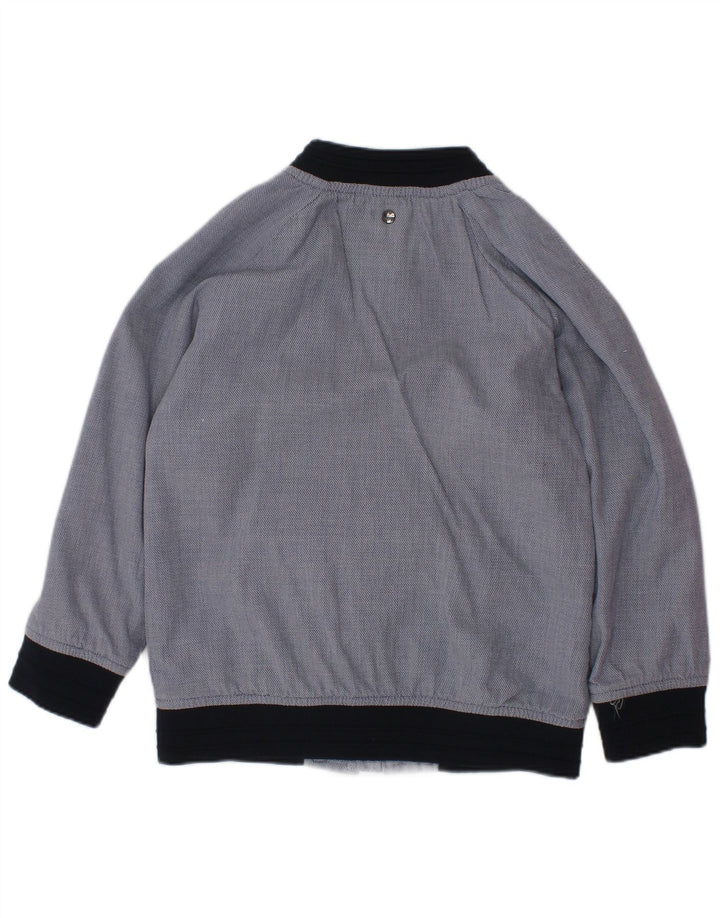 TED BAKER Bomberjacke für Jungen, 4–5 Jahre, marineblaue Colourblock-Baumwolle