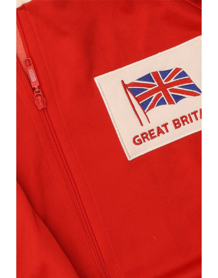 Adidas Herren-Trainingsanzug „Great Britain“, Jacke, Größe L, Rot, Farbblock