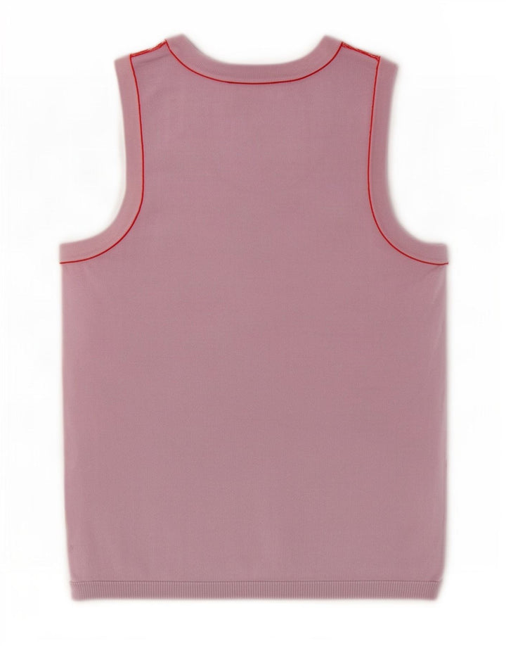 Zara Damen Weste Top UK 14 Große rosa Viskose